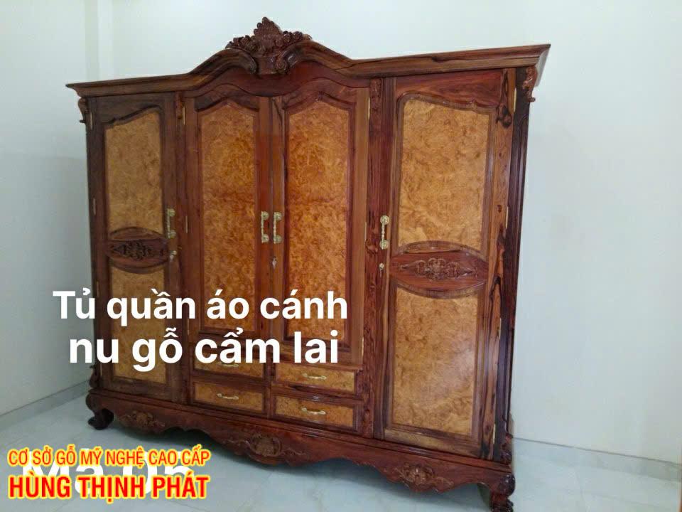Tủ Quần Áo Gỗ Cẩm Lai – Tuyệt Phẩm Nội Thất Đẳng Cấp Vĩnh Cửu